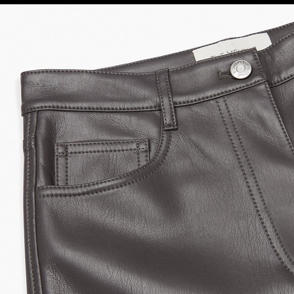 Wilfred Melina Vegan Leather Pants - Dark Grey - Sz. 2 - Picture 3 of 7